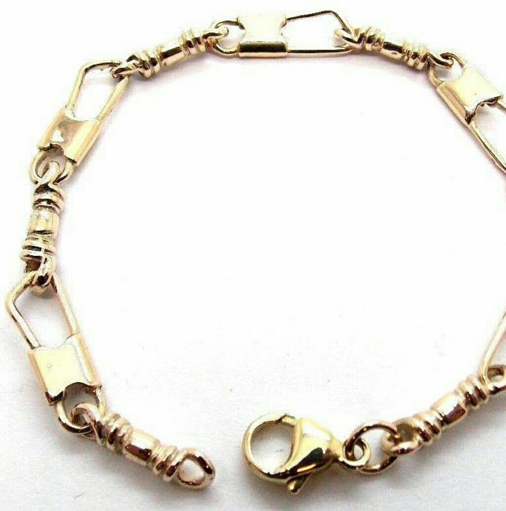 Fishers of Men Acts 10k Yellow Gold Bracelet Regular Link 7.5 in